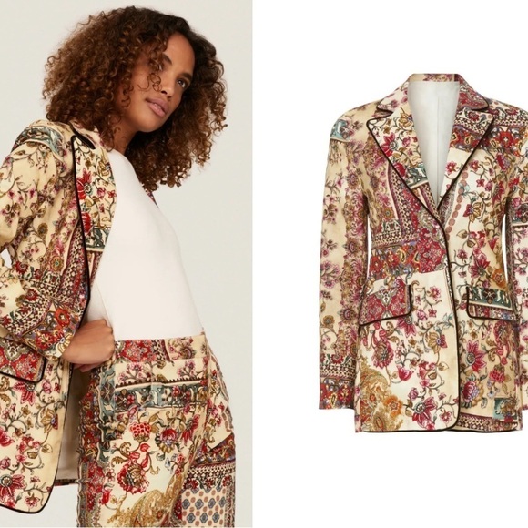 SFIZIO Printed Velvet Blazer
$548 original retail size says 2 but fits up to 6 - Picture 1 of 16